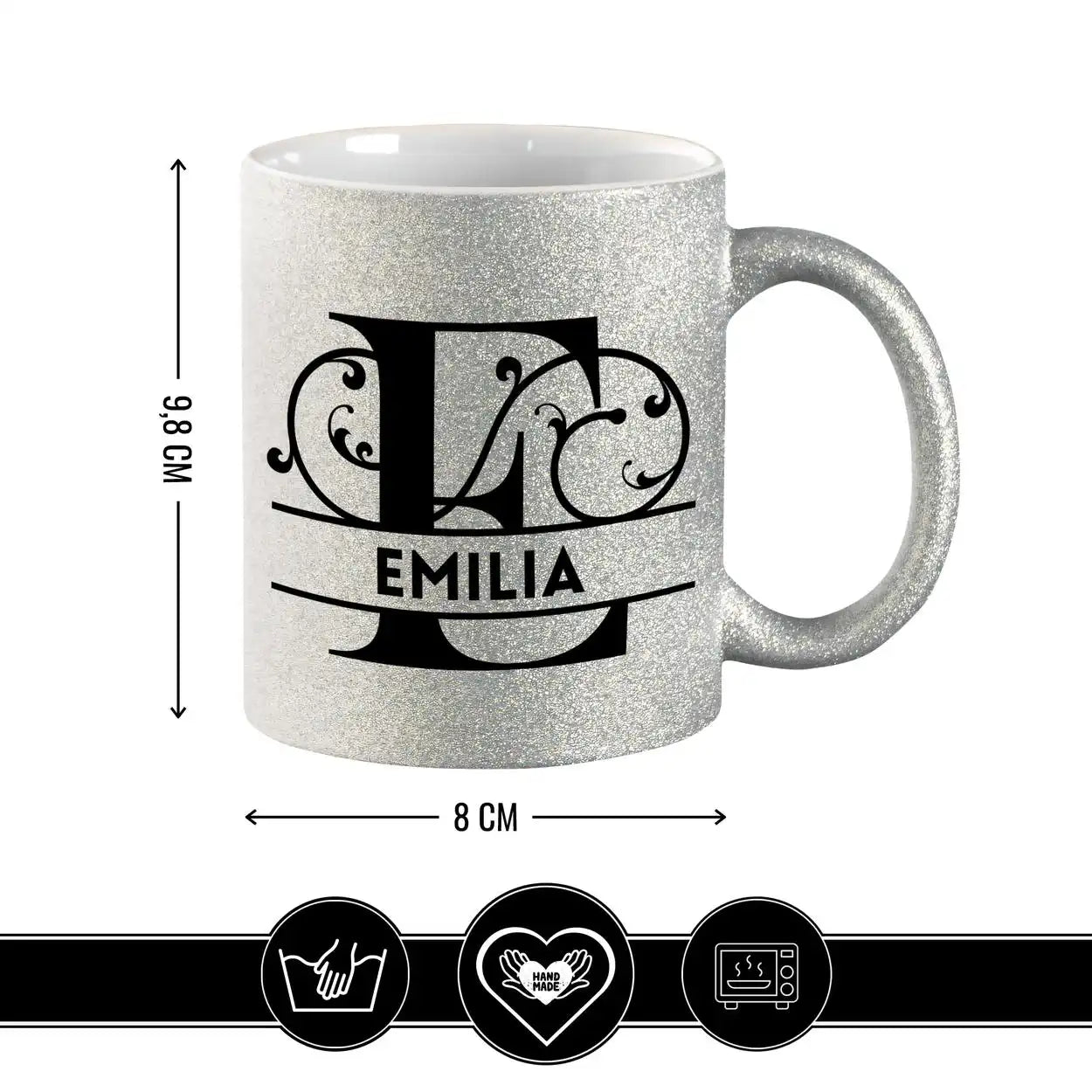 Personalisierte Tasse mit Namen | Buchstabe D Geschenkideen