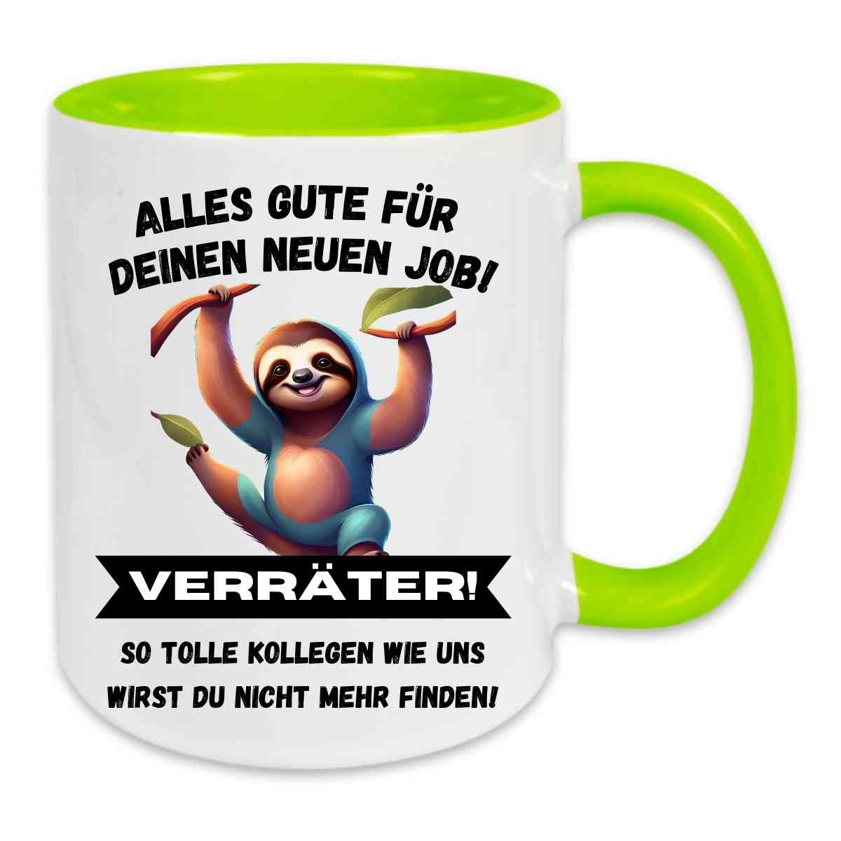 Tasse mit Spruch - Alles Gute für Deinen neuen Job - versch. Farben Spruchtassen Druckerino Grün  