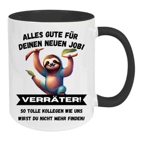 Tasse mit Spruch - Alles Gute für Deinen neuen Job - versch. Farben Spruchtassen Druckerino Schwarz  