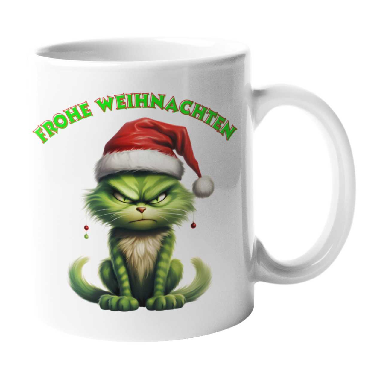 Tasse mit Spruch - Frohe Weihnachten - versch. Farben Spruchtassen Druckerino Weiß  
