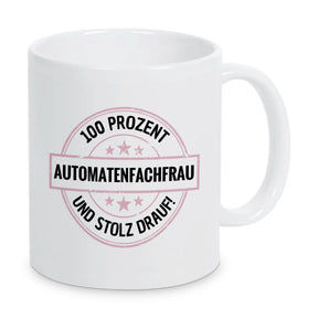Automatenfachfrau 100 Prozent Tasse - Druckerino