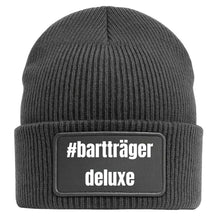 Bartträger Deluxe Wollmütze Beanie in Grau Geschenkidee Weihnachten