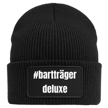 Bartträger Deluxe Wollmütze Beanie in schwarz