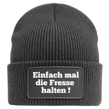Beanie Mütze Einfach mal die fresse Halten Geschenkidee Wichtelgeschenk