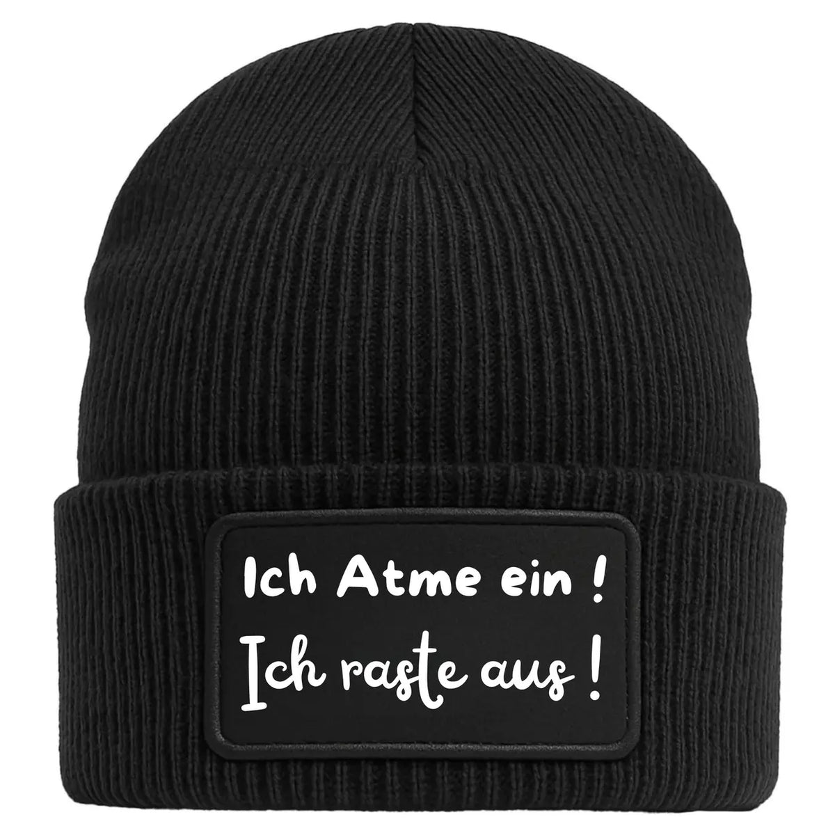 Mütze Beanie | Ich atme ein | Ich raste aus