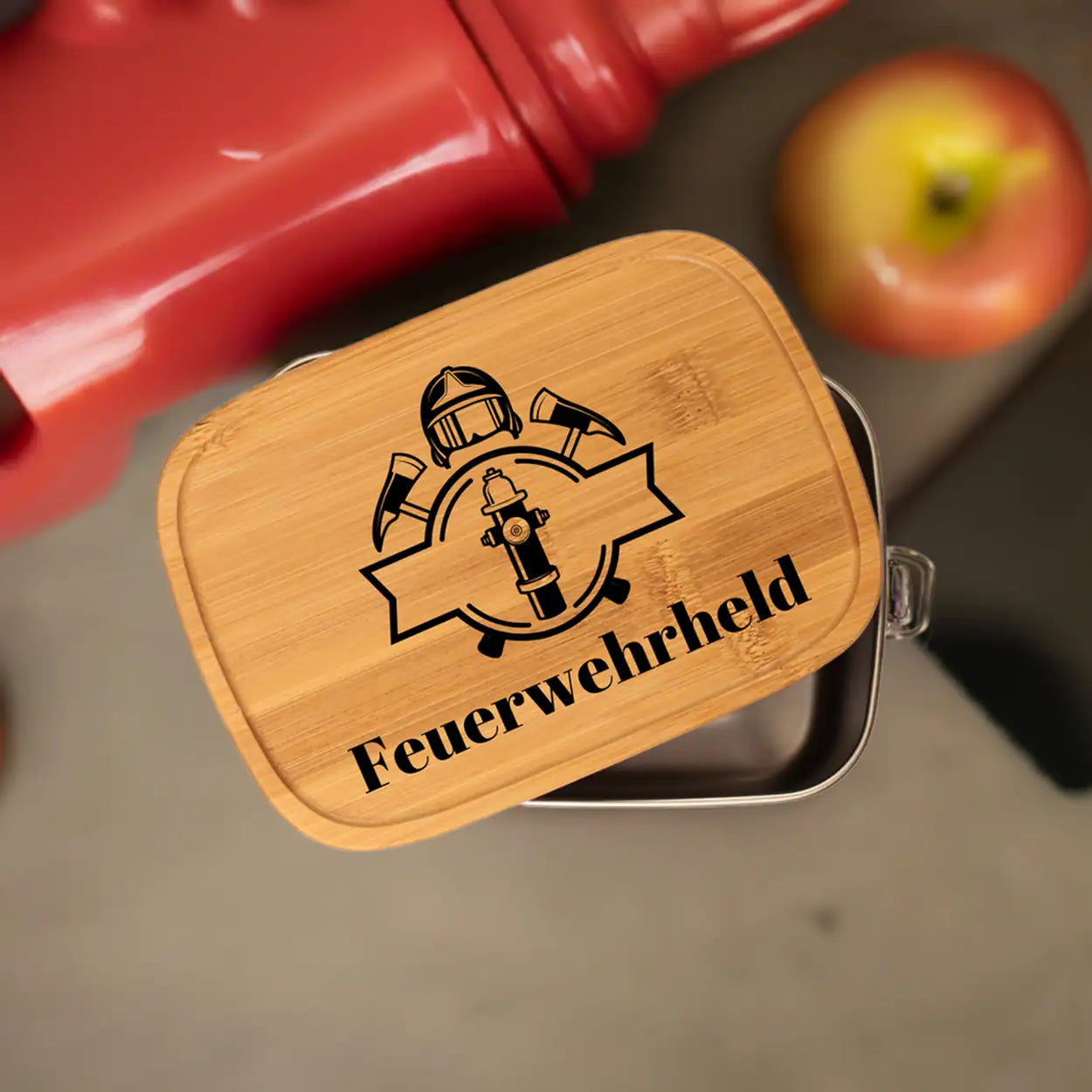 Brotdose Edelstahl Feuerwehrheld - Druckerino