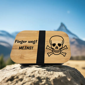 Brotdose Finger weg! Meins! Totenkopf - Druckerino