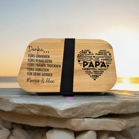 Brotdose personalisiert Papa Danke - Druckerino