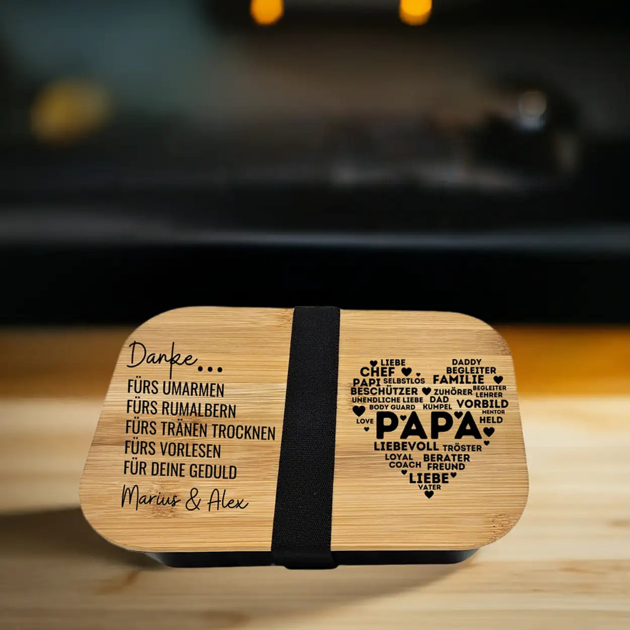 Brotdose personalisiert Papa Danke - Druckerino