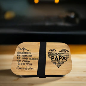 Brotdose personalisiert Papa Danke - Druckerino