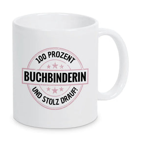 Buchbinderin 100 Prozent Tasse - Druckerino