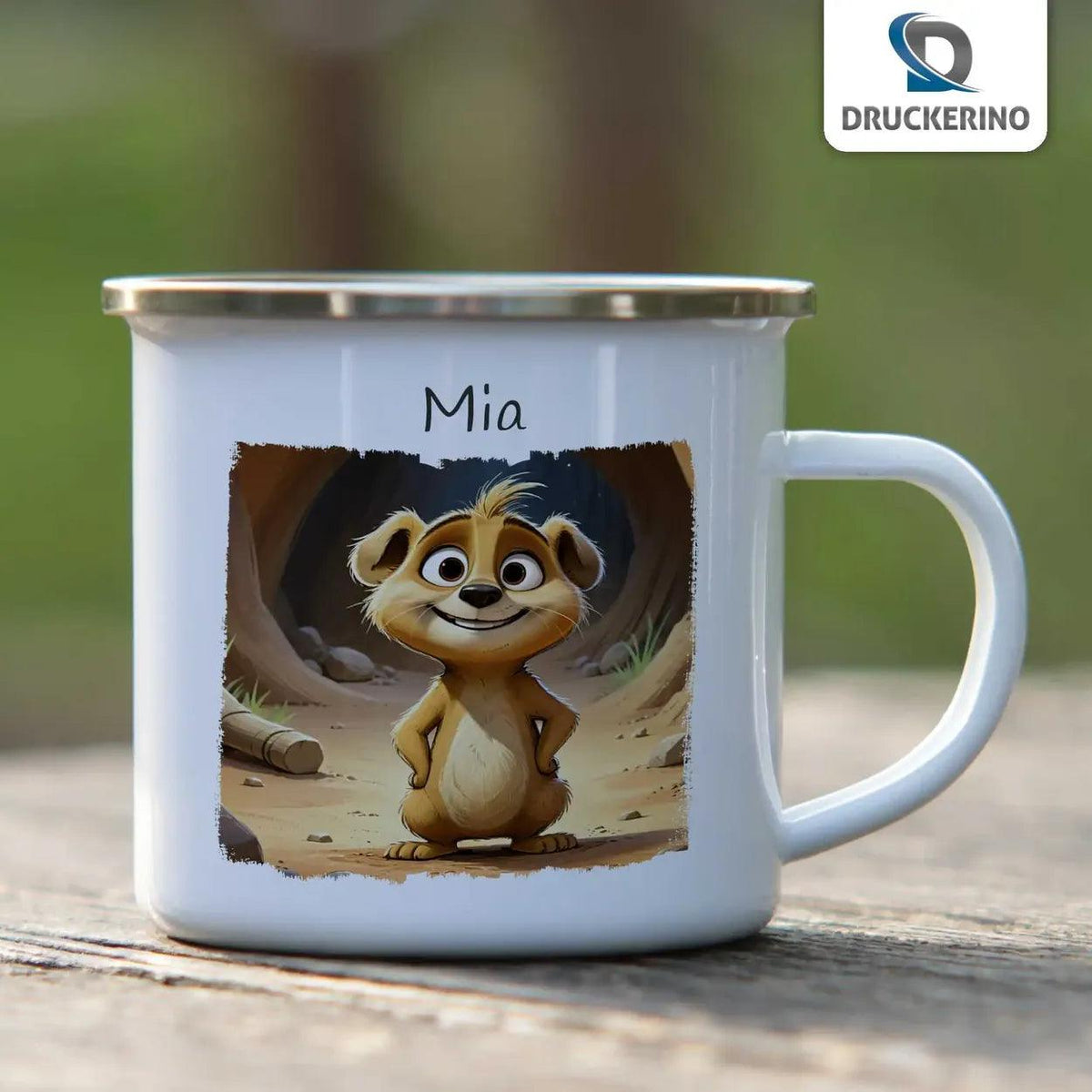 Emaille Tasse Abenteuerfreund - Druckerino