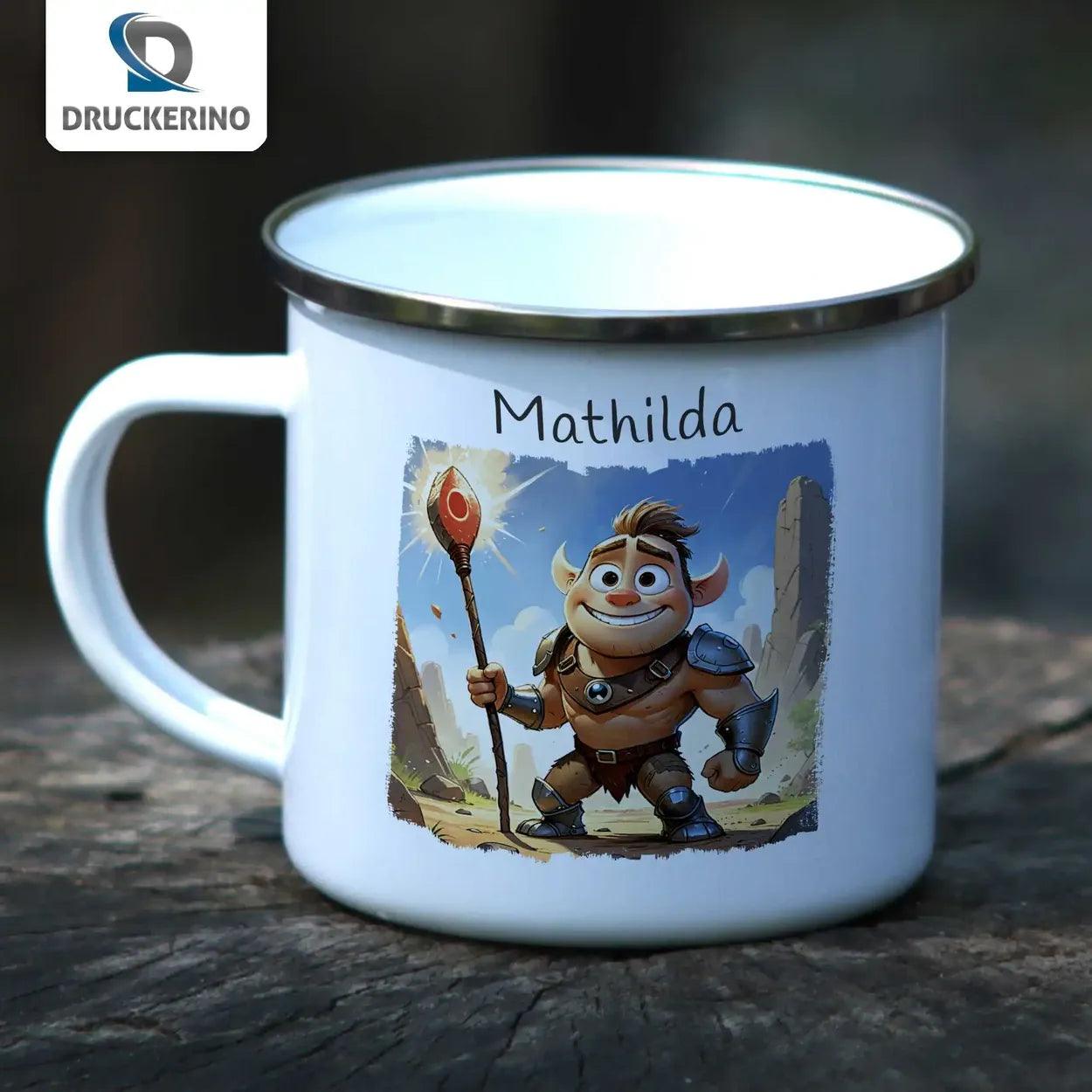 Emaille Tasse Abenteurer - Druckerino