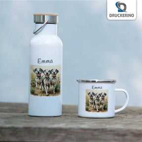 Emaille Tasse Dalmatiner-Abenteuer - Druckerino