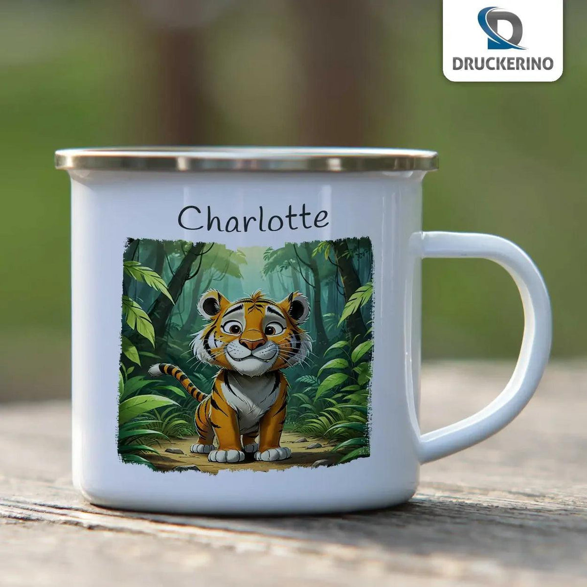 Emaille Tasse Der Freche Dschungelkönig - Druckerino