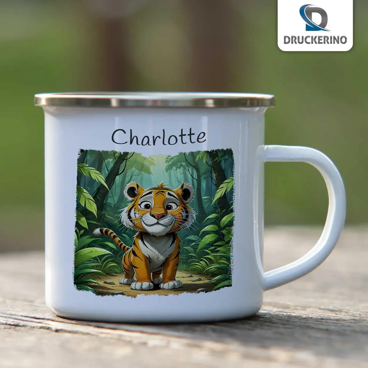 Emaille Tasse Der Freche Dschungelkönig - Druckerino