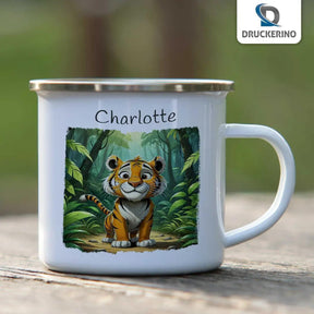 Emaille Tasse Der Freche Dschungelkönig - Druckerino