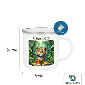 Emaille Tasse Der Freche Dschungelkönig - Druckerino