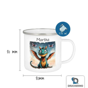 Emaille Tasse Drachenfreund - Druckerino