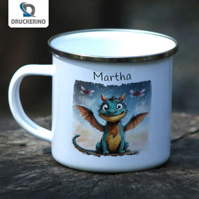 Emaille Tasse Drachenfreund - Druckerino