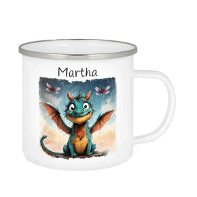 Emaille Tasse Drachenfreund - Druckerino
