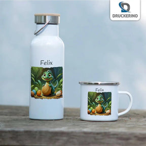 Emaille Tasse Dschungel Dino - Druckerino