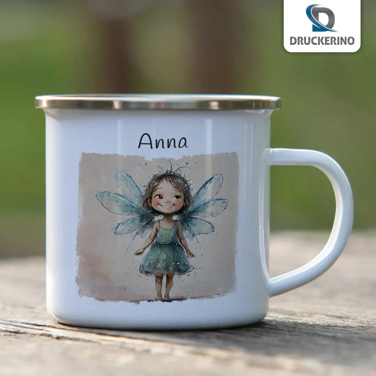 Emaille Tasse Feenzauber - Druckerino