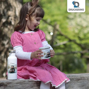 Emaille Tasse Hippo-Familie - Druckerino