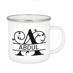 Emaille Tasse mit Namen | Motiv 1 | Abdul - Druckerino
