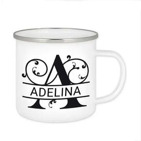 Emaille Tasse mit Namen | Motiv 1 | Adelina - Druckerino