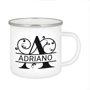 Emaille Tasse mit Namen | Motiv 1 | Adriano - Druckerino
