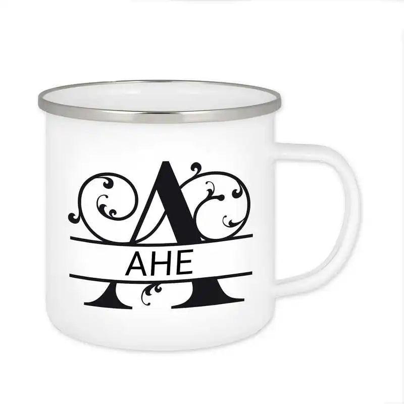 Emaille Tasse mit Namen | Motiv 1 | Ahe - Druckerino