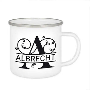 Emaille Tasse mit Namen | Motiv 1 | Albrecht - Druckerino