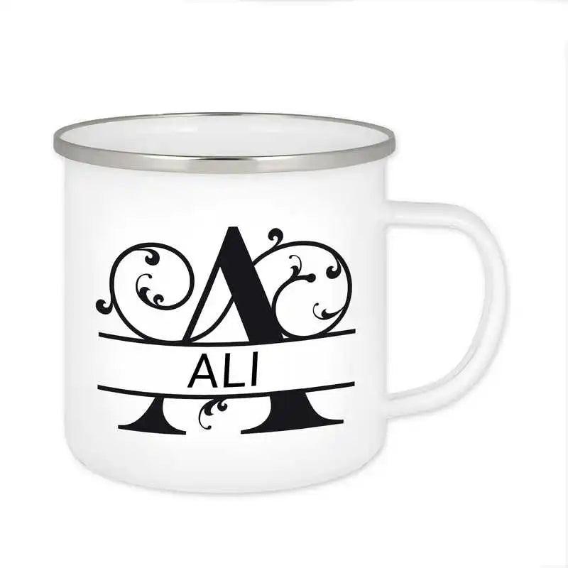 Emaille Tasse mit Namen | Motiv 1 | Ali - Druckerino
