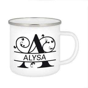 Emaille Tasse mit Namen | Motiv 1 | Alysa - Druckerino