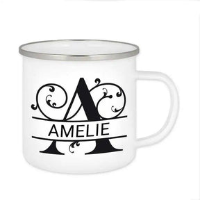 Emaille Tasse mit Namen | Motiv 1 | Amelie - Druckerino
