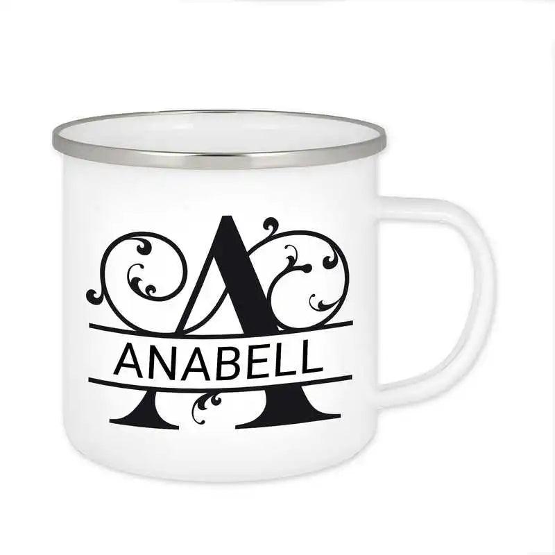 Emaille Tasse mit Namen | Motiv 1 | Anabell - Druckerino