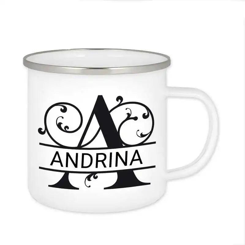 Emaille Tasse mit Namen | Motiv 1 | Andrina - Druckerino
