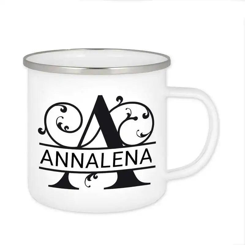 Emaille Tasse mit Namen | Motiv 1 | Annalena - Druckerino