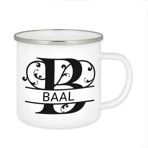 Emaille Tasse mit Namen | Motiv 1 | Baal - Druckerino