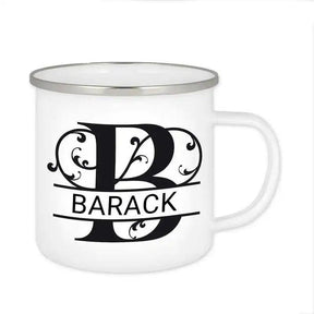 Emaille Tasse mit Namen | Motiv 1 | Barack - Druckerino