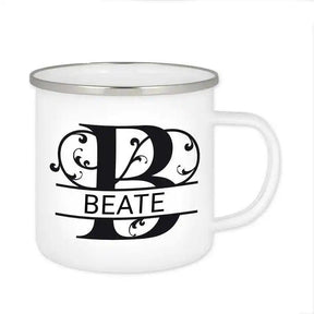 Emaille Tasse mit Namen | Motiv 1 | Beate - Druckerino