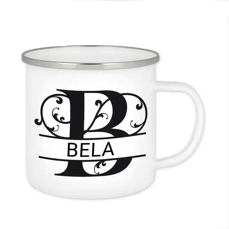Emaille Tasse mit Namen | Motiv 1 | Bela - Druckerino