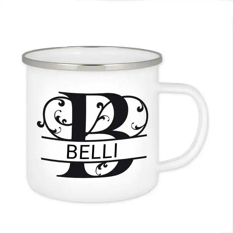Emaille Tasse mit Namen | Motiv 1 | Belli - Druckerino