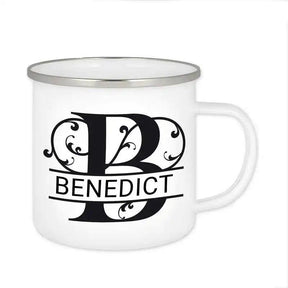 Emaille Tasse mit Namen | Motiv 1 | Benedict - Druckerino