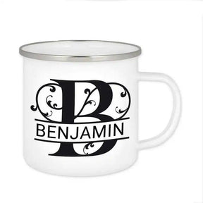 Emaille Tasse mit Namen | Motiv 1 | Benjamin - Druckerino