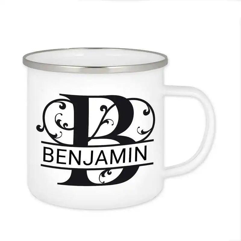 Emaille Tasse mit Namen | Motiv 1 | Benjamin - Druckerino