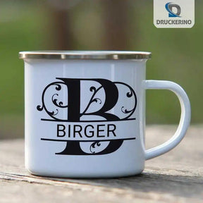 Emaille Tasse mit Namen | Motiv 1 | Birger - Druckerino
