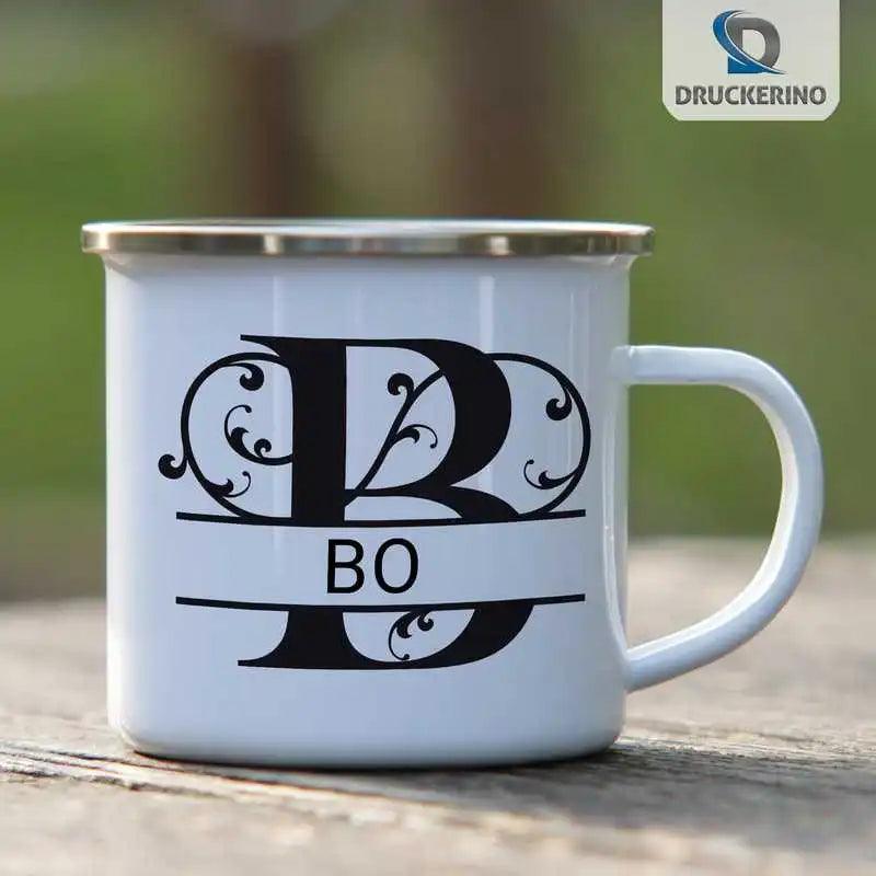 Emaille Tasse mit Namen | Motiv 1 | Bo - Druckerino