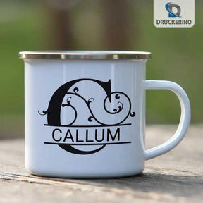 Emaille Tasse mit Namen | Motiv 1 | Callum - Druckerino